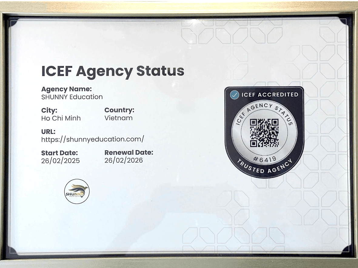 Chứng nhận ICEF Agency Status
